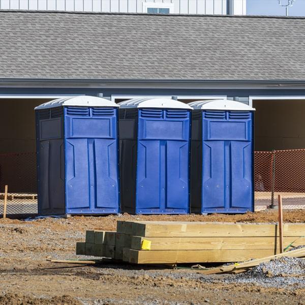 the porta potty can be moved around on the work site as needed